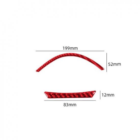 For Toyota Highlander Red Carbon Fiber Interior Speedometer Accent Cover Trim