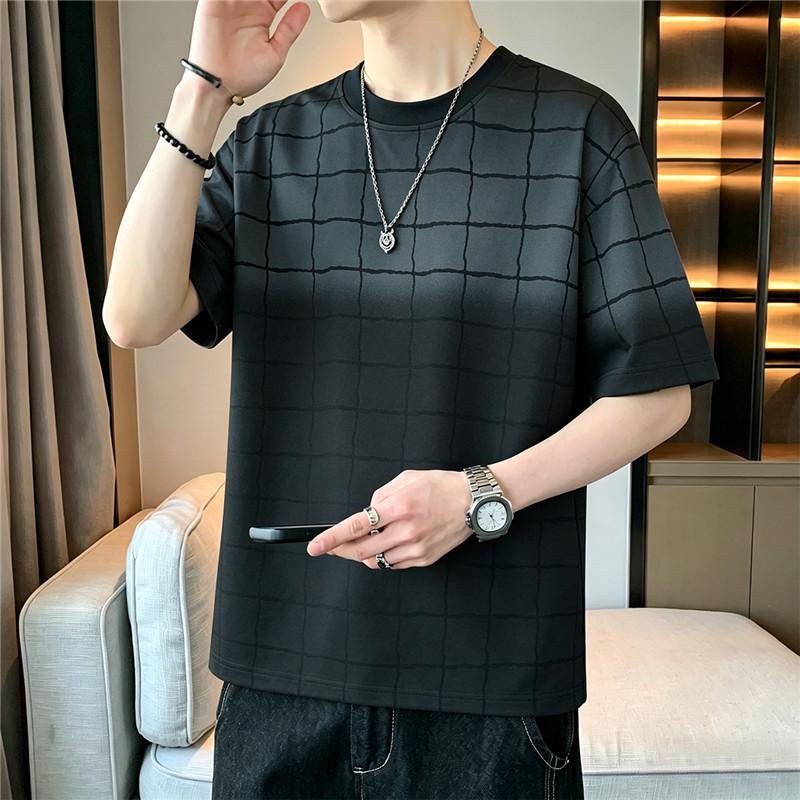 Short-sleeved T-shirt, Round Neck, Half-sleeved Bottoming Shirt, Plus Size Men's Top