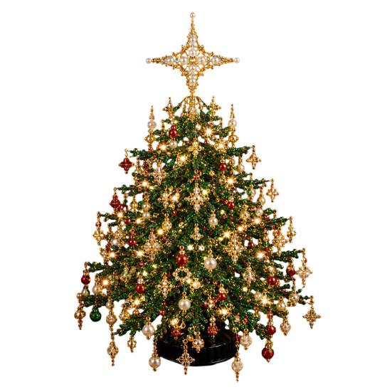 Kit Ornamento Festivo da Interno Kit Albero di Natale Perline Fai da Te, Set Artigianale Festivo in Cristallo Sintetico Decorazione per la Casa Fatta a Mano per Adulti Principianti, Fatto a Mano