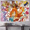GirlWWinx Catoon Clubs Hanging Bohemian Tapestry Indian Buddha Wall Decoration Witchcraft Bohemian Hippie Cheap Hippie Wall Ha