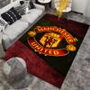 "Manchester United Logo Teppich, Roter und Schwarzer Sportfan Dekor Teppich" Geeignet für den Einsatz als Anti-Rutsch-Matte für Wohnzimmer Schlafzimmer Sofas