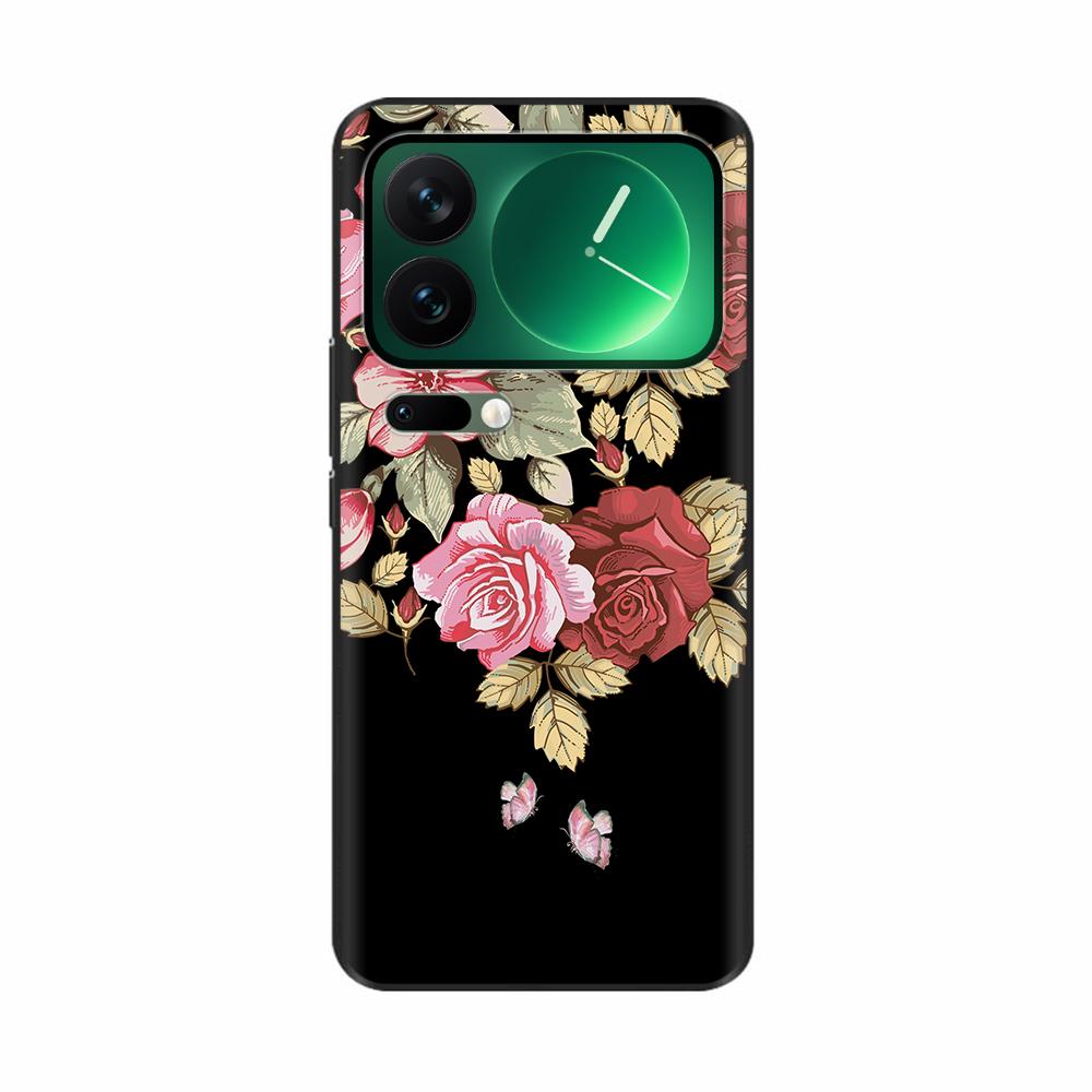 For Xiaomi Mi 17 Pro Max Case Luxury Soft Black Silicone Printed Protective Shell Back Cover Cases For Xiaomi 17 Pro Max Casing