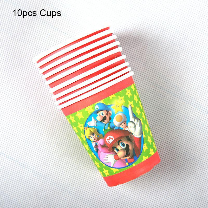 Mario Super Themed Birthdy Party Supplies Decor Banner Cups Napkins Tablecloth