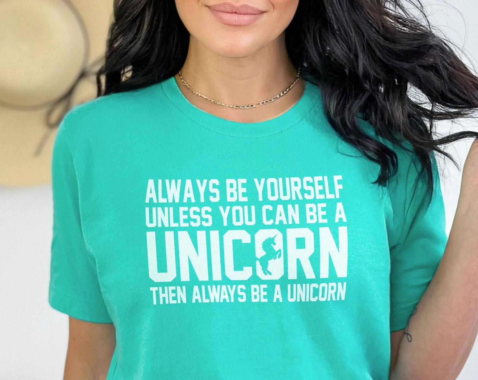 Unicorn T-Shirt – Always Be Yourself, Ring Spun Cotton S