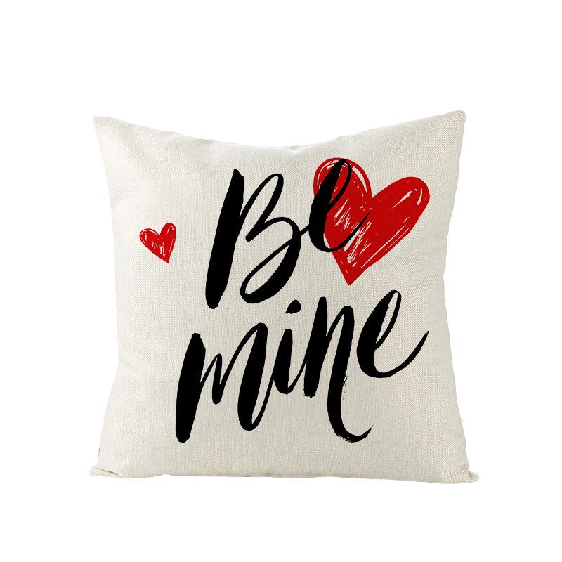 Valentine's Day Pillow Nordic Pink Car Rose Polyester Printed Cushion Sofa Cushion Home Products