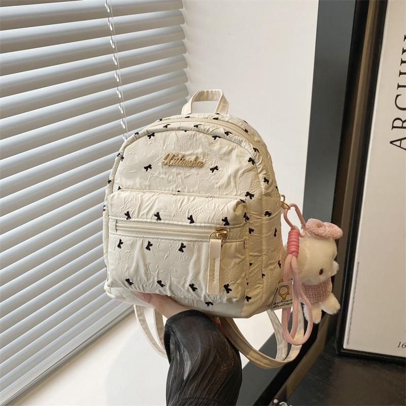 Premium Bow Backpack Women's New Fashion Travel Bag Small Backpack Student Casual Schoolbag