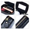 Versatile Genuine Leather Lipstick Case Handheld Portable Jewelry Box Mini Size Coin Purse Women's Use