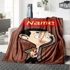 Customiz Name Personality Mr. Bean Blanket Soft &Warm Sofa Office Bed Travel Lunch Break Blanket, Gift Suitable All Seasons