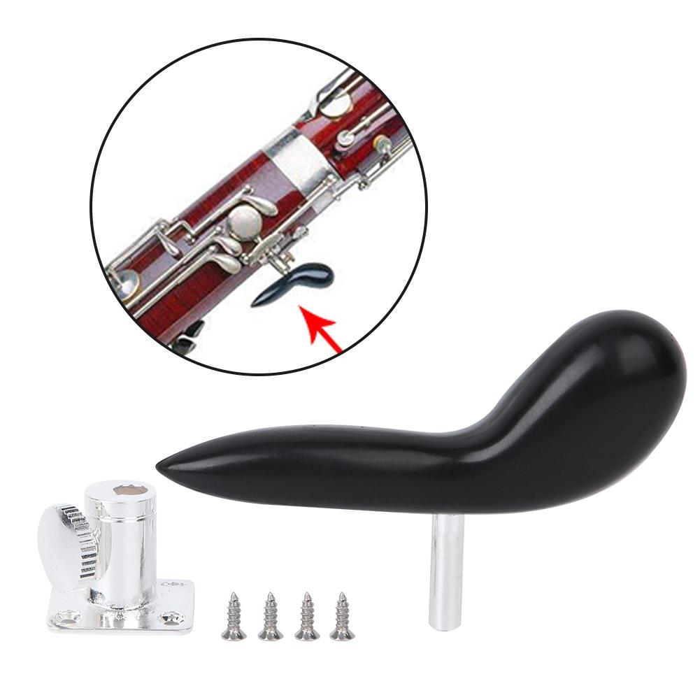 Bassoon Hand Holder Silver Black Industrial Plastic Saddle Rest Musical Instrument Accessories