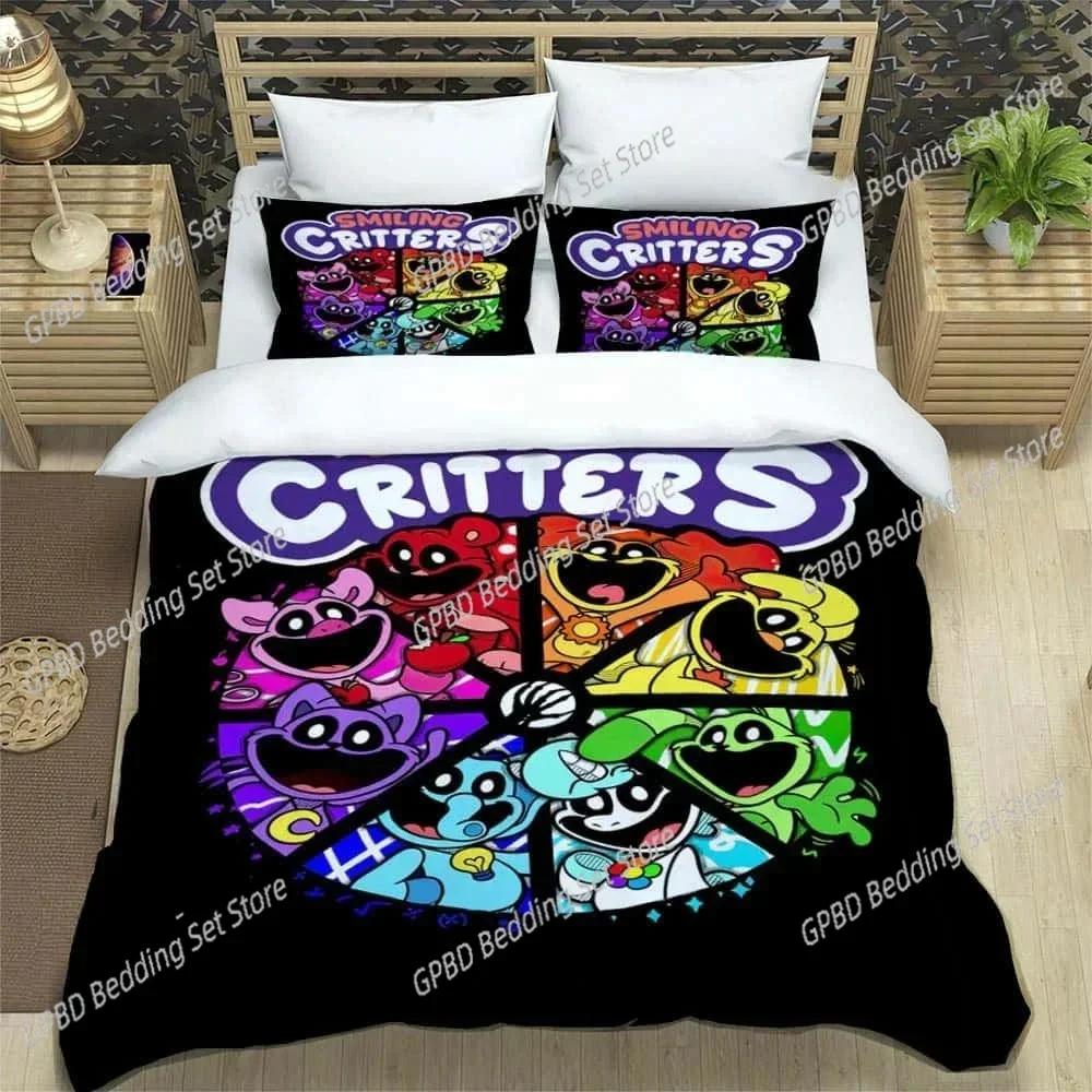 3D Print Cartoon S-smiling critters 3D Duvet Cover Bedding Set Comforter Linen Pillowcases Home Decor Single Double King Queen
