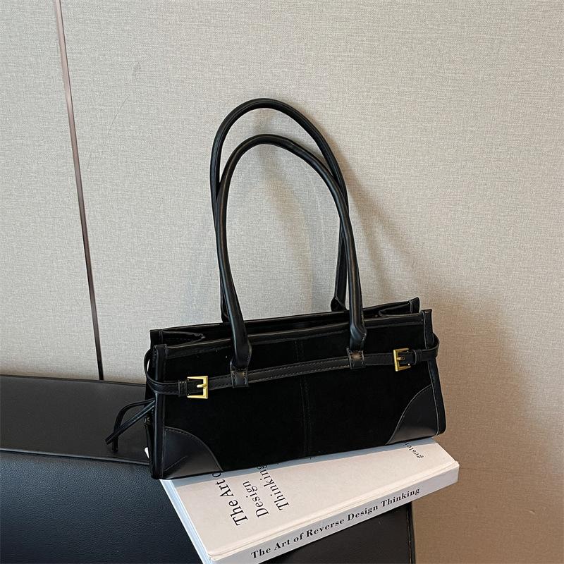

Retro niche large capacity 2025 autumn new light luxury niche underarm bag tote bag Korean solid color shoulder bag
