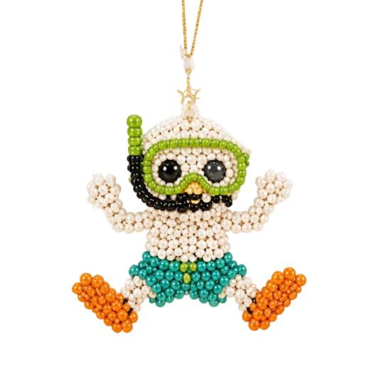 Yousheng 3D Beaded Animal Kit,Cute Tiny Highland Cow Beading Kit with Colorful Embroidery Beads And Instructions,Handmade Bead Art Craft for Beginners