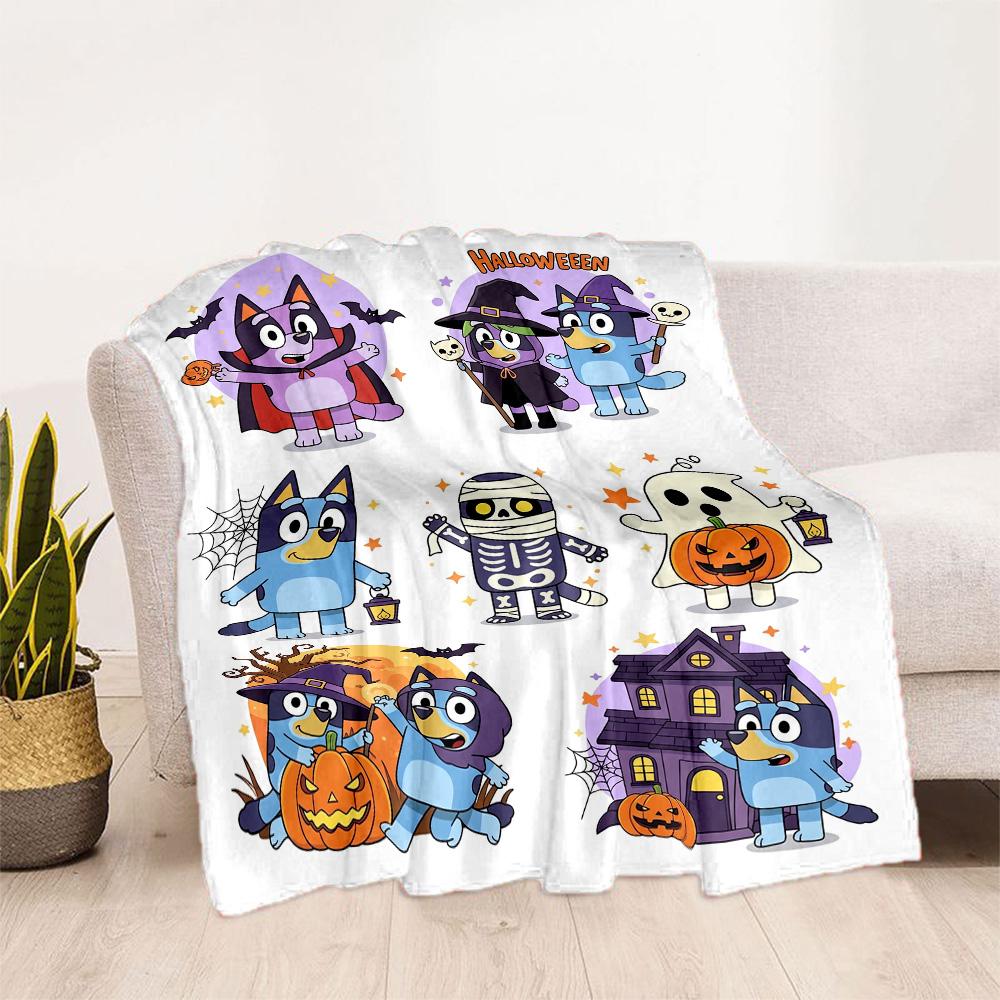 Halloween Costumes Bluey Blanket Durable Comfort Perfect for Chair Bedding Couch for All Seasons Digital Print Gift for Travel Home Birthdays
