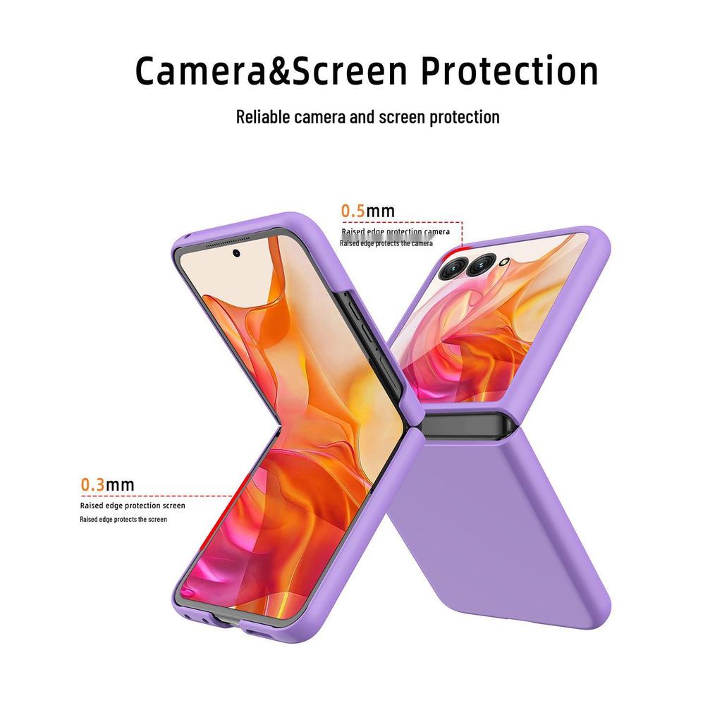 Motorola Razr50 Folding Screen Skin-Feel Protective Case with Tempered Film