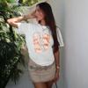 Summer Short Sleeved T-shirt Spicy Girl Street Fashion Trend Lip Print Personalized Loose Casual Top Shirt