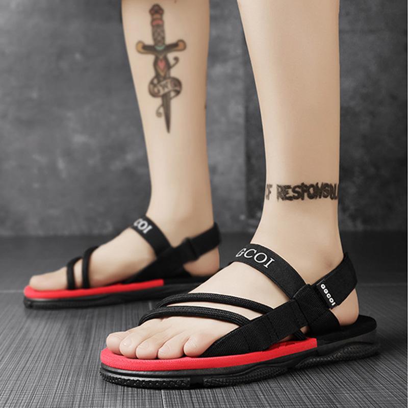 Men Beach Sandals 2024 Slip On Flats Slippers Sandals Men Sandalias Hombre Gladiator Casual Sandals Rope Male Summer Beach Shoes