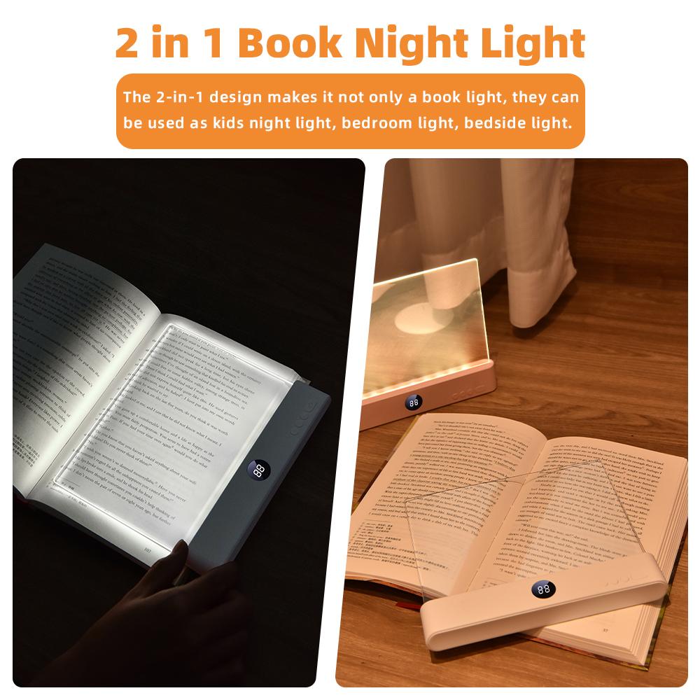 LED Reading Light Battery Powered Eye-Care Book Light Adjustable Portable Clip On Lamp for Study Desk Bedside Travel Bookworms