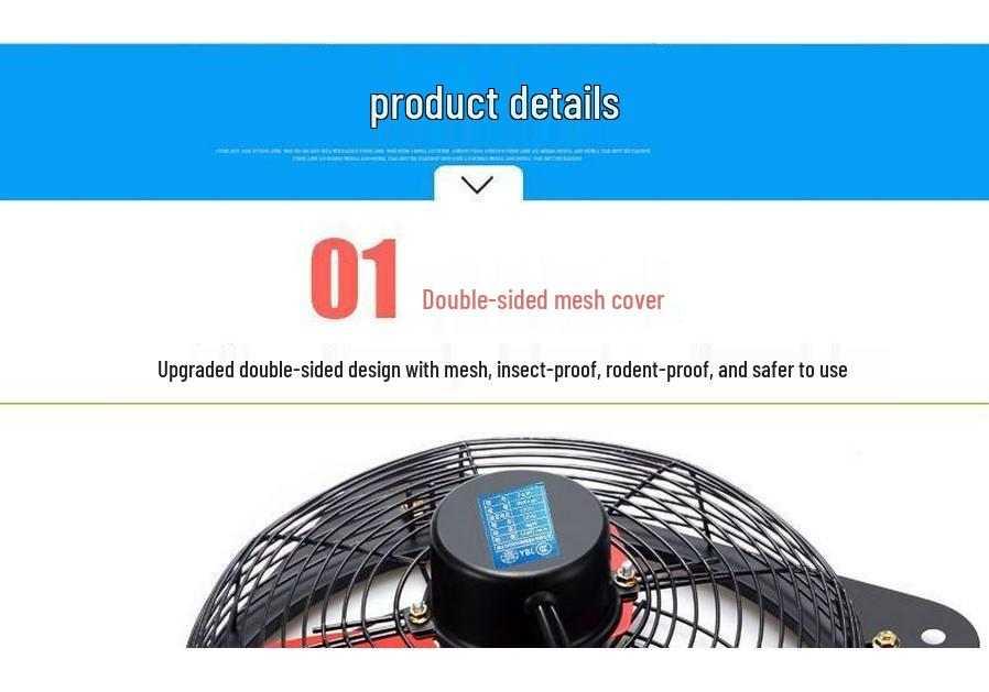 Powerful Silent Exhaust Fan for Kitchen and Bathroom - Oil Fume Ventilation