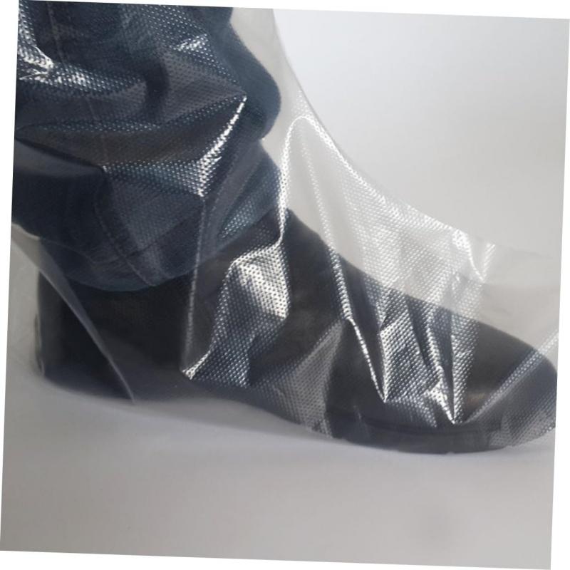 10Pcs Disposable Rain Shoe Covers Clear Waterproof Boot Protectors Mid High Tube Portable Anti Slip For Adults Outdoor