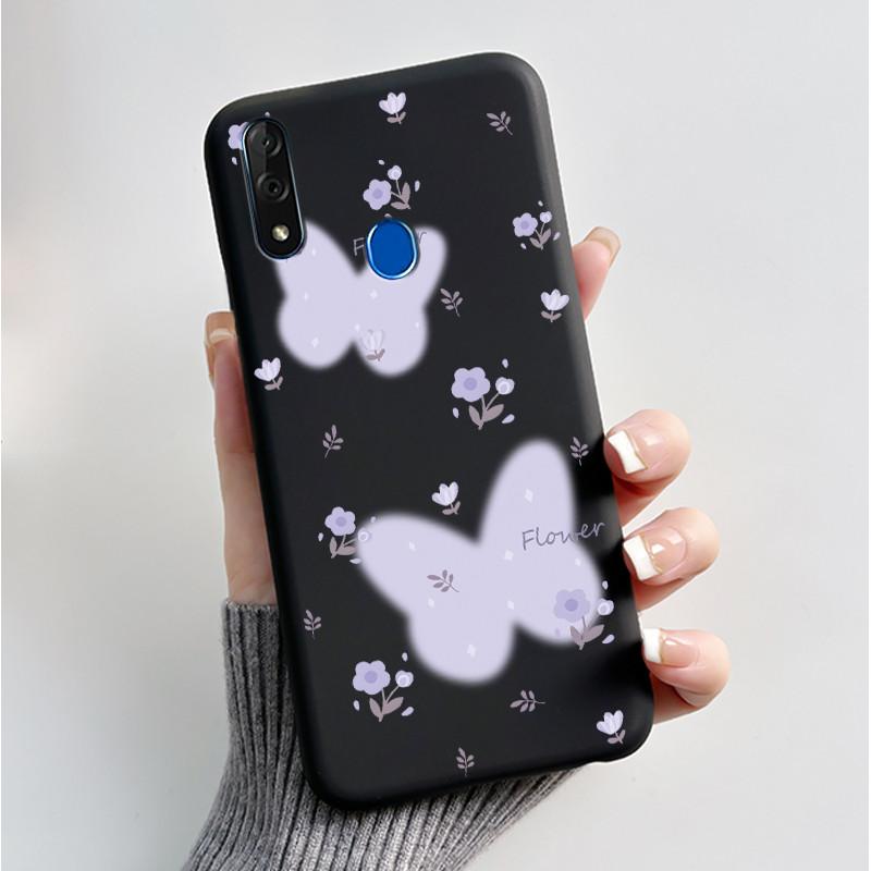 Printing Pattern Case For ZTE Blade V10 Fundas Shockproof Coque Capa Soft Silicone Black Shell Cover Cute Flower Cartoon Casing