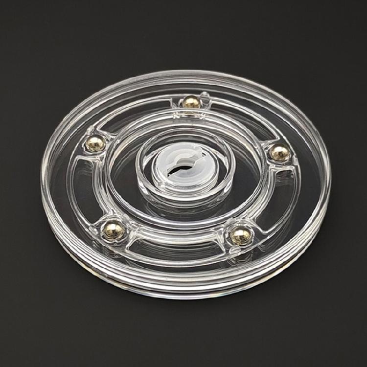 2 Piece Multifunctional 360 Degree Rotating Plastic Turntable Decorative Display Stand Plate Household Organizers Tool