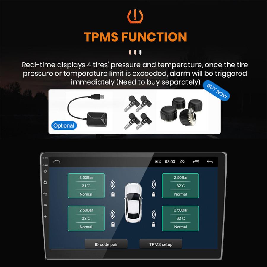 10.1" Car Stereo Radio Player GPS Navi WiFi 1+16GB OBD For Toyota Corolla 14-16
