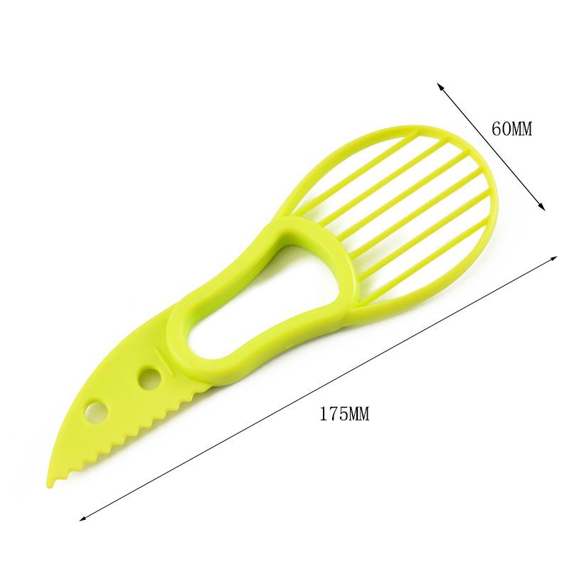 3 in 1 Avocado Slicer Shea Corer Butter Fruit Peeler Cutter Pulp Separator Lightweight Plastic Knife Kitchen Vegetable Tools Kitchen Gadgets