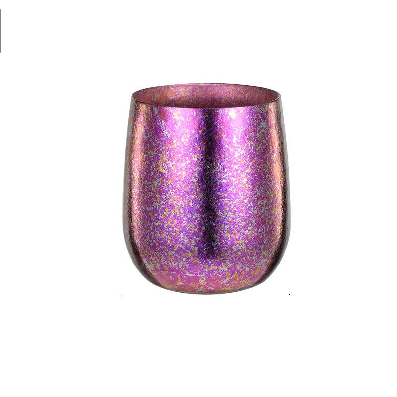 

60/120/240ML Pure Titanium Egg Cup,Double Layer Thicked,Heat Insulation,Antibacterial Preservation,Ice Flower,Outdoor Beer Mug 60ml фиолетовый