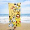 P-Pokmon P-Pikachu Beach Towel, Flat Print Yellow Cute Anime Character Outdoor Pool Party Travel Bath Towel For Kids Fans