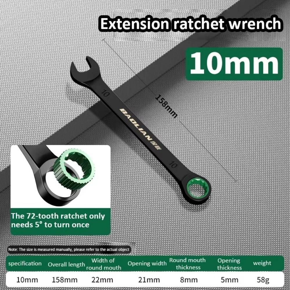 Portable 6-19MM Combination Wrench Open-end Dual-purpose Ratchet Spanner Manual Spanners Car Repair Tool