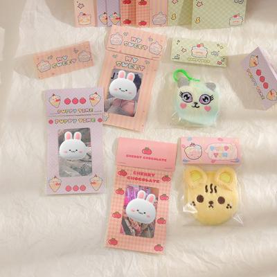 10 bucăți drăguț de desene animate card cap card spate Kpop Star 3 inch carte foto DIY material de ambalare Kawaii cadou ambalaj pungă Opp
