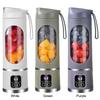 450ml Portable Juicer Electric Juicer Cup USB Rechargeable Blender Cup 1500mAh with 8 Blades for Home Office Travel