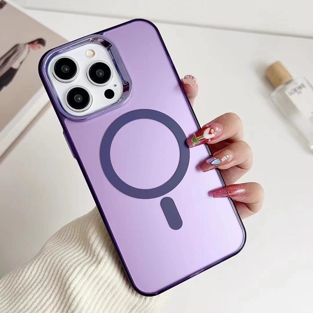 Color Silver Imd Suitable for Apple 15pro Mobile Phone Case IPhone 14 Advanced Sensor Electroplating Lens 13 Magnetic Suction Case