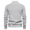 Pull Polyvalent pour Homme à Fermeture Éclair et Col Montant - Couleur Unie - Tendance Automne/Hiver à Manches Longues Style Européen