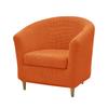 2pcs/set Jacquard Stretch Club Armchair Slipcover 1pc Barrel Tub Sofa Cover + 1pc Polar Fleece Couch Cover Furniture Protector