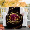 Brisbane Broncos Flannel Blanket Soft All-Season Throw, Design for Camping, Car Travel, Hiking Sofa, Bed, Office Perfect Gift for Parties
