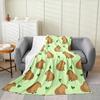 Capybaras Throw Blanket Twin SizeFunny Rainbow Capybara Bed Blanket for Home Bed Sofa CribWoodland Hunting Theme Fleece