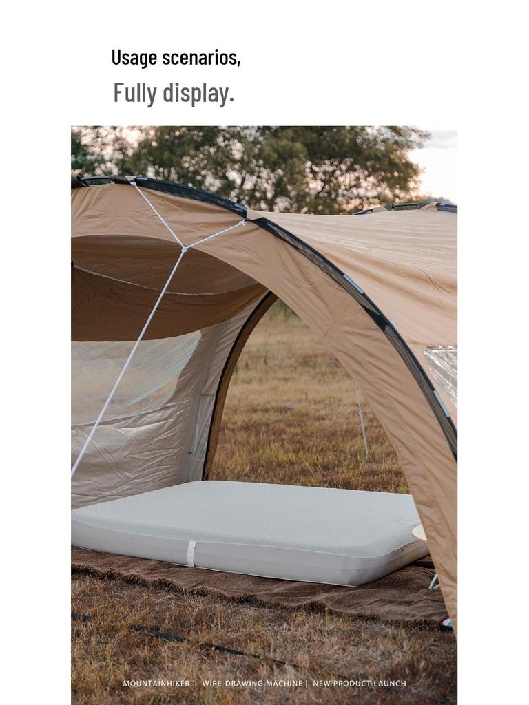 Mountain Guest Inflatable Mattress: Outdoor Tent Cloud Bed, Brushed Finish, Thickened Auto Airbed for Camping & Home Use.