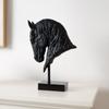 Resin Handicrafts Simulation Animal Sculpture Horse Head Black Horse Figurine Decorative Figurines Home Decoration Accessories