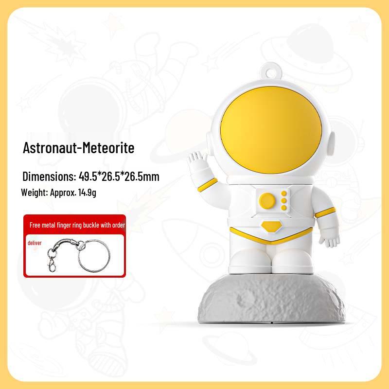 Custom Astronaut Keychain: 3D Cartoon Mascot Ornament & Pendant Accessory