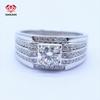 Gropshipping Elegant VVS Moissanite Round Diamond Custom 1ct Ring Sets Fashion Jewelry 925 Silver for Men