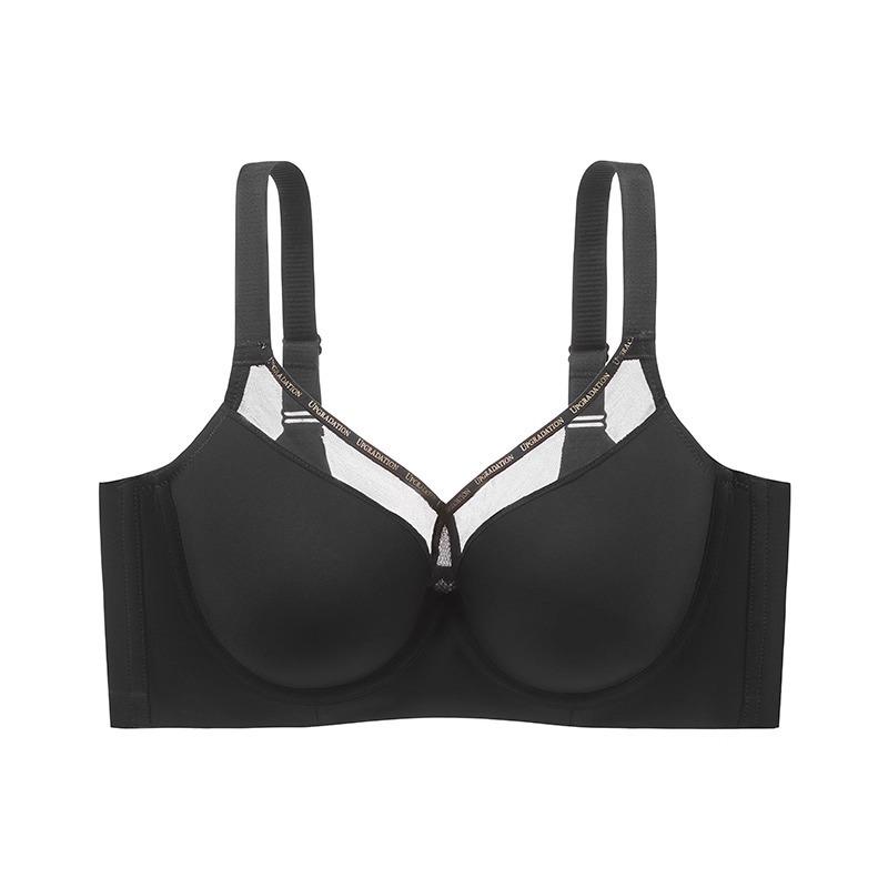 Women Seamless Liquid‑Feel Bra, Summer Thin Full‑Cup Shaping Bra, Minimizer for Large Bust, Push‑Up & Side‑Fat Collection Adjustment Bra
