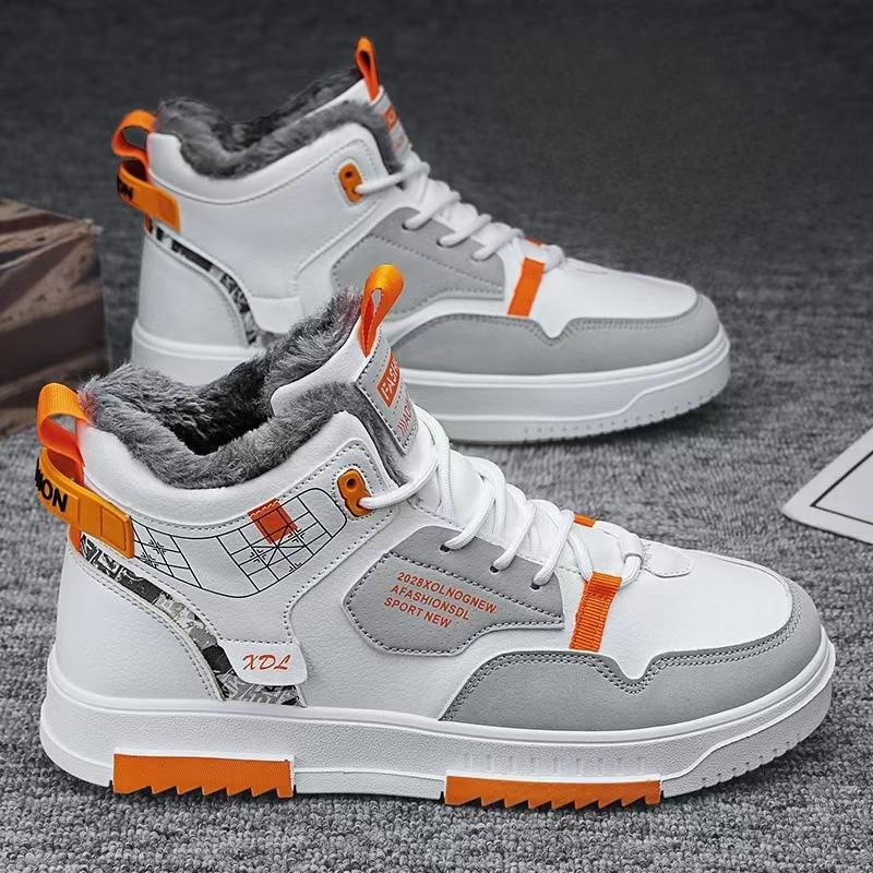 Mens Shoes Fashion High-top Sneakers Winter Plus Velvet Warm Snow Boots for Men Outdoor Casual Sport Shoes Zapatillas De Deporte