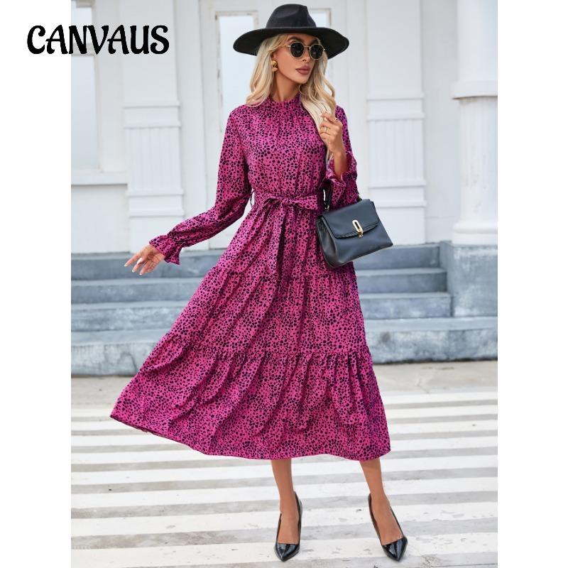 Abito da Donna Primavera e Autunno Collo Alto Manica Lunga Slim Moda