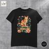 Ginger Cat Book Lover T Shirt Flowers Geometric Booklover Flower and Books Literary for Readers