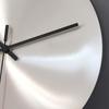Round Silvery Silent Wall Clocks Industry Numberless Living Room Wall Watch Stainless Steel Panel Modern Simple Home Decor