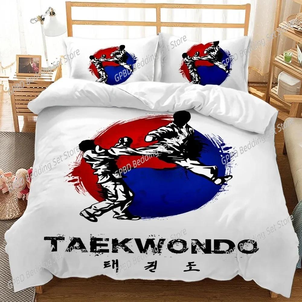Sportovní povlečení Taekwondo Lyžování Plavání Box Tanec Badminton Baseball Lední hokej Queen Polyesterová ložní souprava pro teenagery chlapce