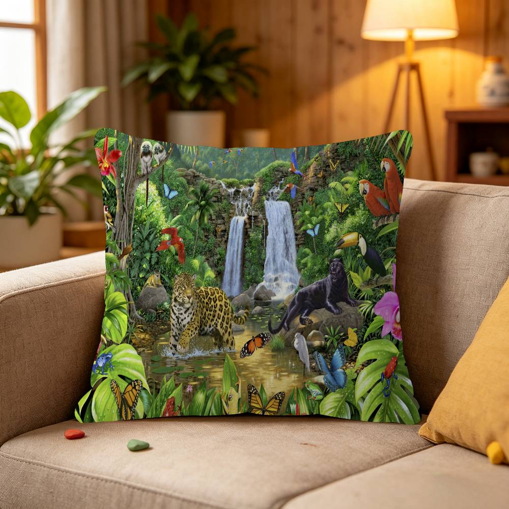 Jungle animals adventure Cushion Cover 30x50 Polyester Sofa Cushions Decorative Throw Pillows Home Decoration Pillowcover