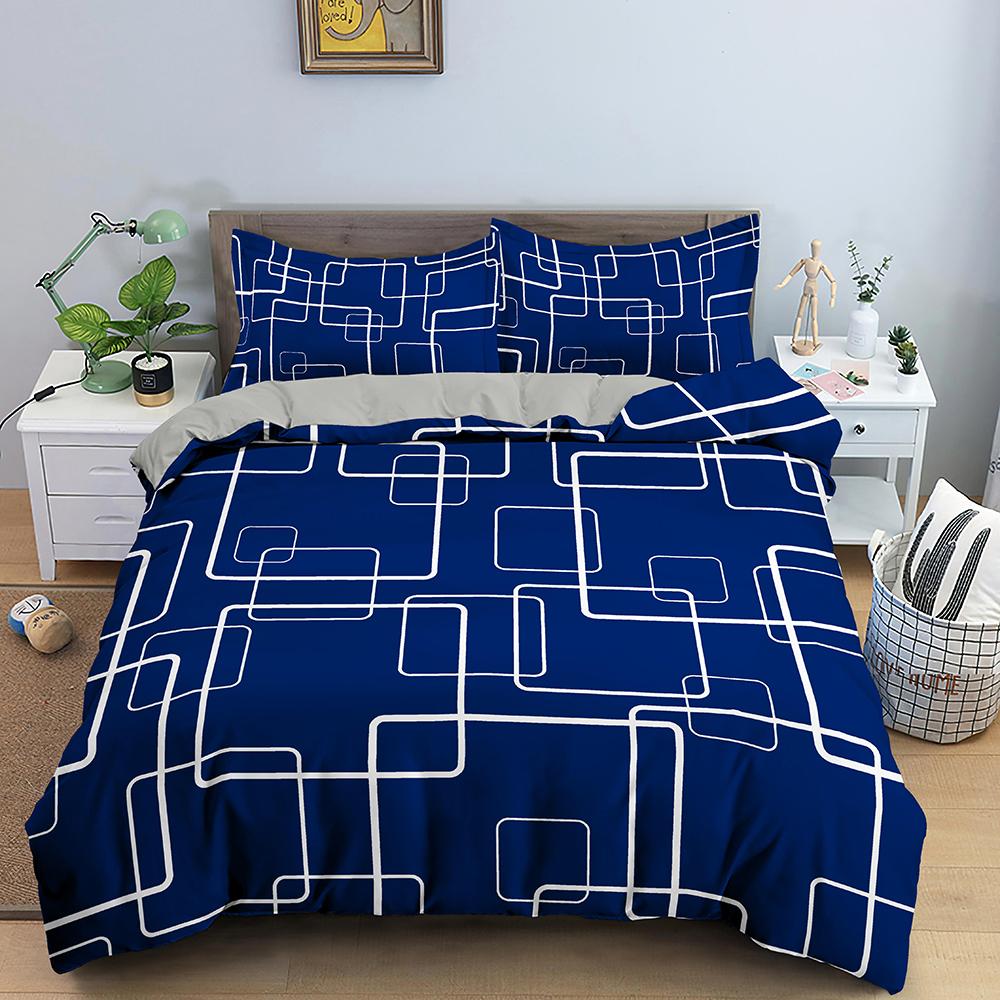 Umělecký vzor Povlečení Akvarelový design Barevný povlak na přikrývku s povlakem na polštář King Queen Size Pro děti a teenagery Povlečení