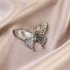 Pearl Rhinestone French Butterfly Brooch with A Sense of High-end, Light Luxury and Elegant Style